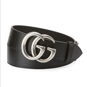 Gucci leather belt with Double G buckle